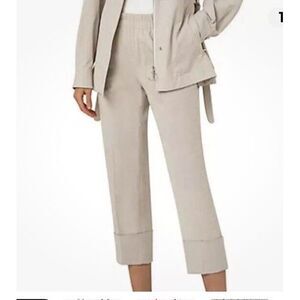 Akris Punto Farell Sand‎ Color Trousers 98% Cotton 2% Elastic Women's Size 4